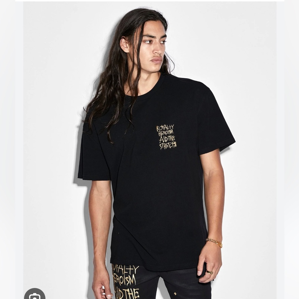 Ksubi Men’s Biggie Embroidered Jet Black Royalty Tee Size M - NWOT’s